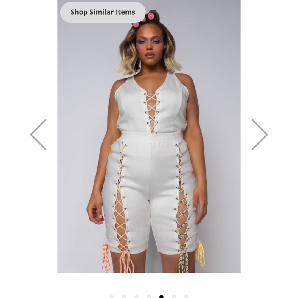 (Grey) biker shorts and top set 3x